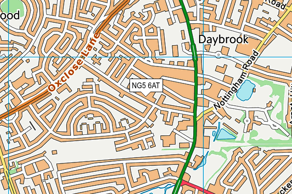 NG5 6AT map - OS VectorMap District (Ordnance Survey) NG5 6AT map - OS VectorMap District (Ordnance Survey)