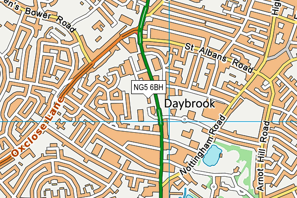 NG5 6BH map - OS VectorMap District (Ordnance Survey)