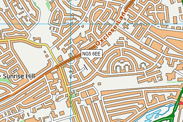 NG5 6EE map - OS VectorMap District (Ordnance Survey) NG5 6EE map - OS VectorMap District (Ordnance Survey)