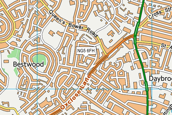 NG5 6FH map - OS VectorMap District (Ordnance Survey) NG5 6FH map - OS VectorMap District (Ordnance Survey)