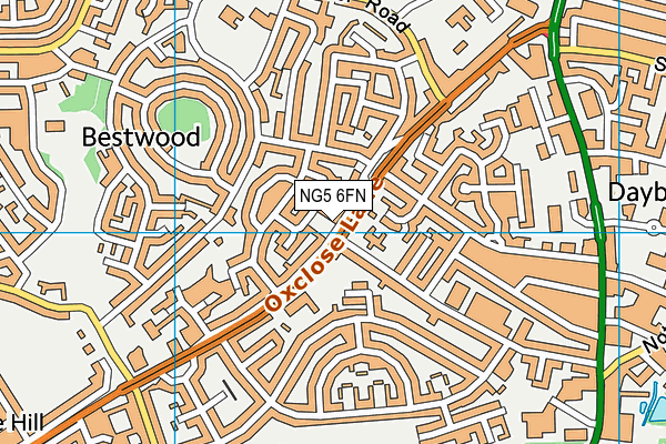 NG5 6FN map - OS VectorMap District (Ordnance Survey) NG5 6FN map - OS VectorMap District (Ordnance Survey)