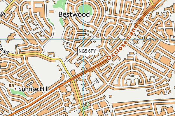NG5 6FY map - OS VectorMap District (Ordnance Survey) NG5 6FY map - OS VectorMap District (Ordnance Survey)