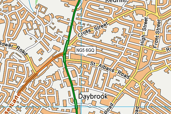 NG5 6GQ map - OS VectorMap District (Ordnance Survey)