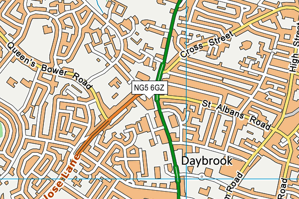 NG5 6GZ map - OS VectorMap District (Ordnance Survey) NG5 6GZ map - OS VectorMap District (Ordnance Survey)
