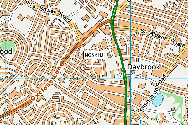 NG5 6HJ map - OS VectorMap District (Ordnance Survey) NG5 6HJ map - OS VectorMap District (Ordnance Survey)