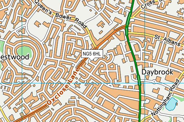 NG5 6HL map - OS VectorMap District (Ordnance Survey) NG5 6HL map - OS VectorMap District (Ordnance Survey)