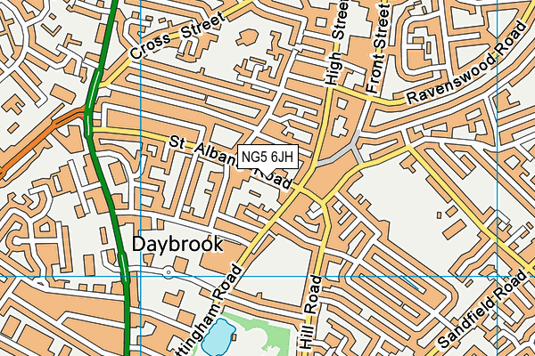 NG5 6JH map - OS VectorMap District (Ordnance Survey) NG5 6JH map - OS VectorMap District (Ordnance Survey)