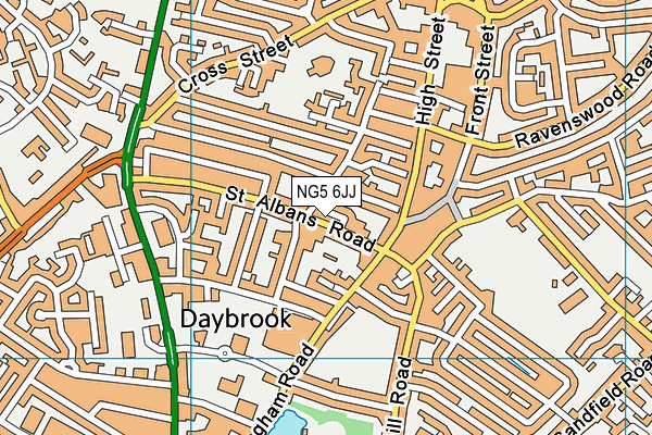 NG5 6JJ map - OS VectorMap District (Ordnance Survey) NG5 6JJ map - OS VectorMap District (Ordnance Survey)