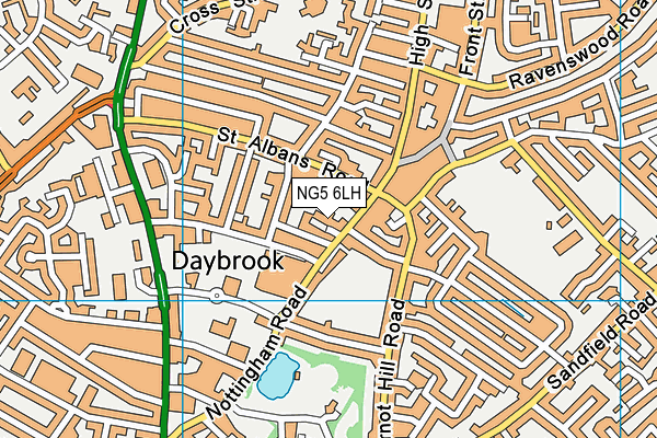 NG5 6LH map - OS VectorMap District (Ordnance Survey) NG5 6LH map - OS VectorMap District (Ordnance Survey)