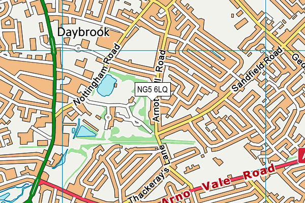 NG5 6LQ map - OS VectorMap District (Ordnance Survey) NG5 6LQ map - OS VectorMap District (Ordnance Survey)