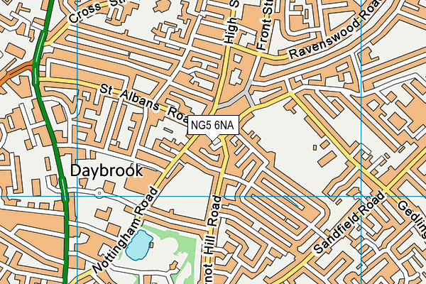 NG5 6NA map - OS VectorMap District (Ordnance Survey) NG5 6NA map - OS VectorMap District (Ordnance Survey)