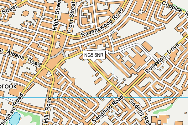 NG5 6NR map - OS VectorMap District (Ordnance Survey) NG5 6NR map - OS VectorMap District (Ordnance Survey)