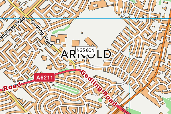 NG5 6QN map - OS VectorMap District (Ordnance Survey)