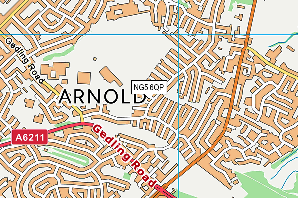 NG5 6QP map - OS VectorMap District (Ordnance Survey) NG5 6QP map - OS VectorMap District (Ordnance Survey)