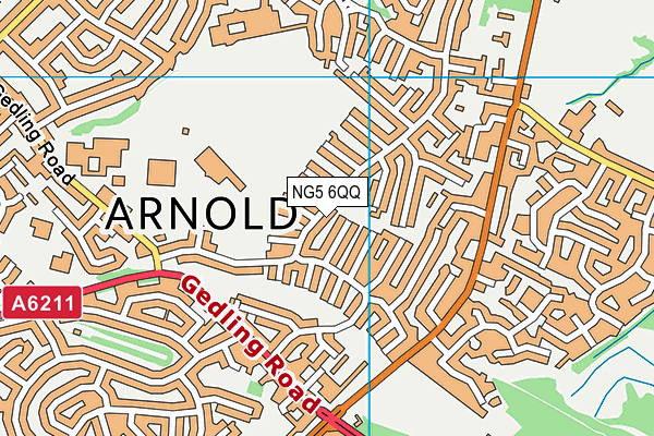 NG5 6QQ map - OS VectorMap District (Ordnance Survey) NG5 6QQ map - OS VectorMap District (Ordnance Survey)