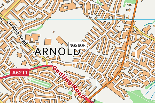 NG5 6QR map - OS VectorMap District (Ordnance Survey) NG5 6QR map - OS VectorMap District (Ordnance Survey)