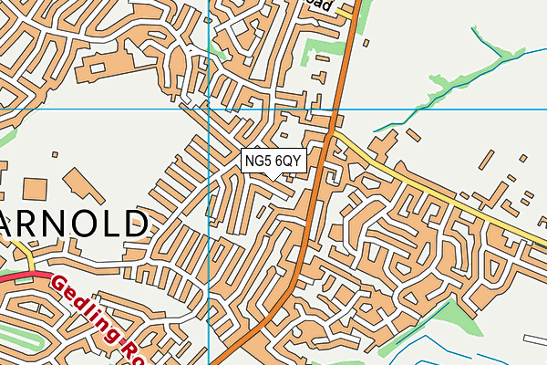 NG5 6QY map - OS VectorMap District (Ordnance Survey) NG5 6QY map - OS VectorMap District (Ordnance Survey)