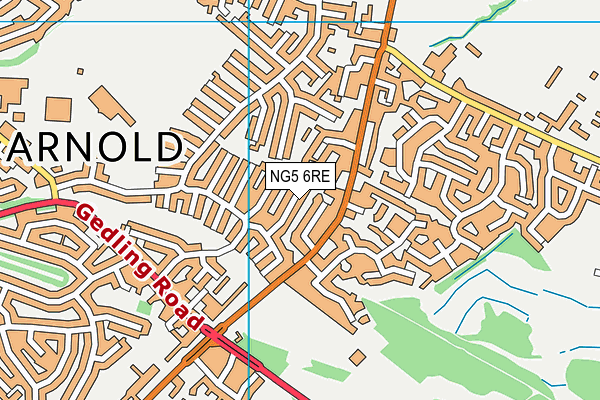 NG5 6RE map - OS VectorMap District (Ordnance Survey) NG5 6RE map - OS VectorMap District (Ordnance Survey)