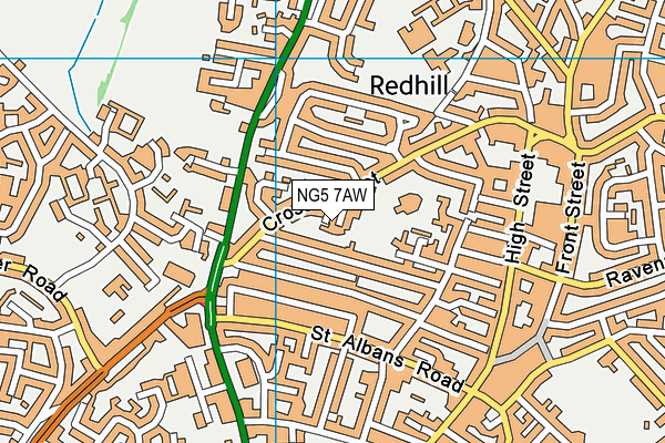 NG5 7AW map - OS VectorMap District (Ordnance Survey) NG5 7AW map - OS VectorMap District (Ordnance Survey)