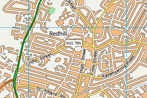 NG5 7BN map - OS VectorMap District (Ordnance Survey) NG5 7BN map - OS VectorMap District (Ordnance Survey)
