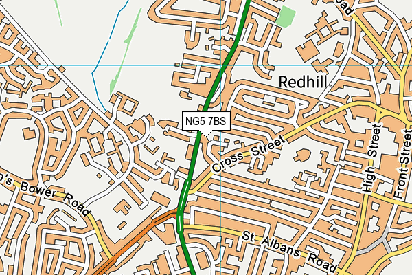 NG5 7BS map - OS VectorMap District (Ordnance Survey) NG5 7BS map - OS VectorMap District (Ordnance Survey)