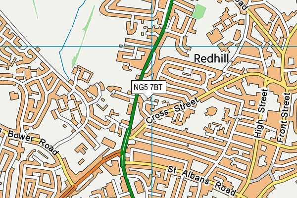 NG5 7BT map - OS VectorMap District (Ordnance Survey) NG5 7BT map - OS VectorMap District (Ordnance Survey)