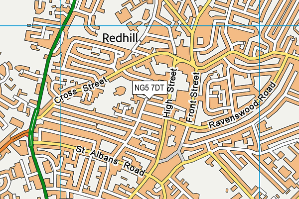 NG5 7DT map - OS VectorMap District (Ordnance Survey) NG5 7DT map - OS VectorMap District (Ordnance Survey)