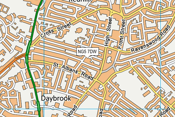 NG5 7DW map - OS VectorMap District (Ordnance Survey) NG5 7DW map - OS VectorMap District (Ordnance Survey)