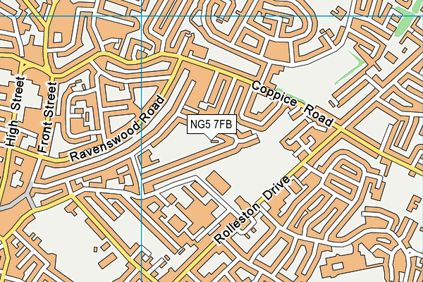 NG5 7FB map - OS VectorMap District (Ordnance Survey) NG5 7FB map - OS VectorMap District (Ordnance Survey)