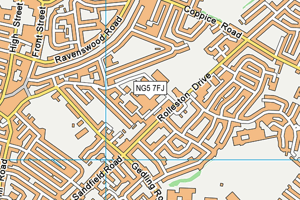 NG5 7FJ map - OS VectorMap District (Ordnance Survey) NG5 7FJ map - OS VectorMap District (Ordnance Survey)