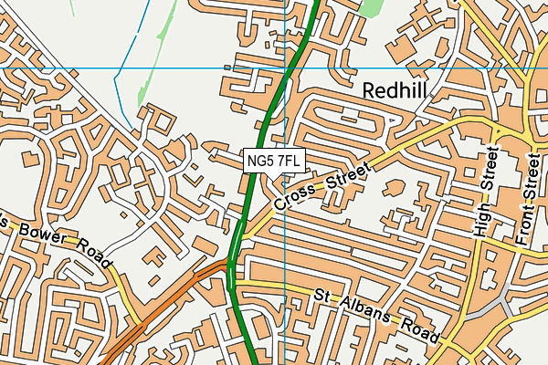 NG5 7FL map - OS VectorMap District (Ordnance Survey) NG5 7FL map - OS VectorMap District (Ordnance Survey)