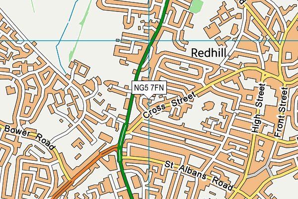NG5 7FN map - OS VectorMap District (Ordnance Survey) NG5 7FN map - OS VectorMap District (Ordnance Survey)