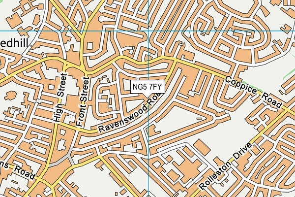 NG5 7FY map - OS VectorMap District (Ordnance Survey) NG5 7FY map - OS VectorMap District (Ordnance Survey)