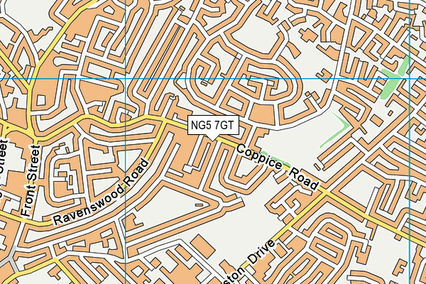 NG5 7GT map - OS VectorMap District (Ordnance Survey) NG5 7GT map - OS VectorMap District (Ordnance Survey)