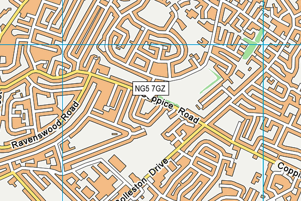 NG5 7GZ map - OS VectorMap District (Ordnance Survey) NG5 7GZ map - OS VectorMap District (Ordnance Survey)