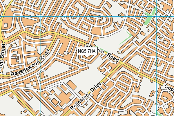 NG5 7HA map - OS VectorMap District (Ordnance Survey) NG5 7HA map - OS VectorMap District (Ordnance Survey)