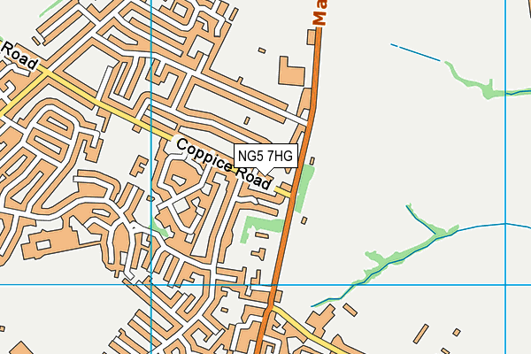 NG5 7HG map - OS VectorMap District (Ordnance Survey) NG5 7HG map - OS VectorMap District (Ordnance Survey)