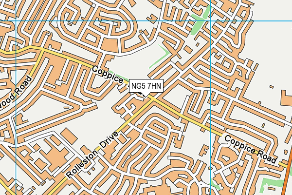 NG5 7HN map - OS VectorMap District (Ordnance Survey) NG5 7HN map - OS VectorMap District (Ordnance Survey)