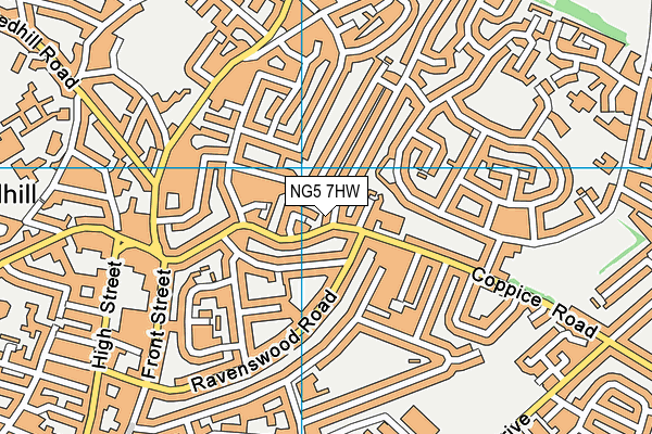 NG5 7HW map - OS VectorMap District (Ordnance Survey) NG5 7HW map - OS VectorMap District (Ordnance Survey)