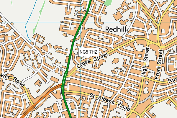 NG5 7HZ map - OS VectorMap District (Ordnance Survey) NG5 7HZ map - OS VectorMap District (Ordnance Survey)