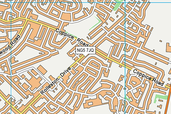 NG5 7JQ map - OS VectorMap District (Ordnance Survey) NG5 7JQ map - OS VectorMap District (Ordnance Survey)