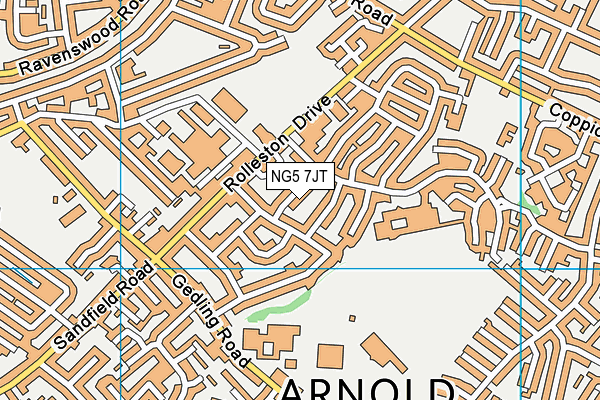 NG5 7JT map - OS VectorMap District (Ordnance Survey) NG5 7JT map - OS VectorMap District (Ordnance Survey)