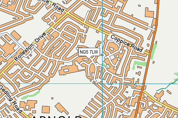 NG5 7LW map - OS VectorMap District (Ordnance Survey) NG5 7LW map - OS VectorMap District (Ordnance Survey)