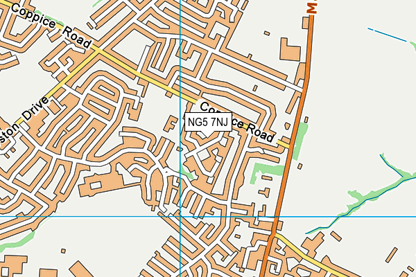 NG5 7NJ map - OS VectorMap District (Ordnance Survey) NG5 7NJ map - OS VectorMap District (Ordnance Survey)