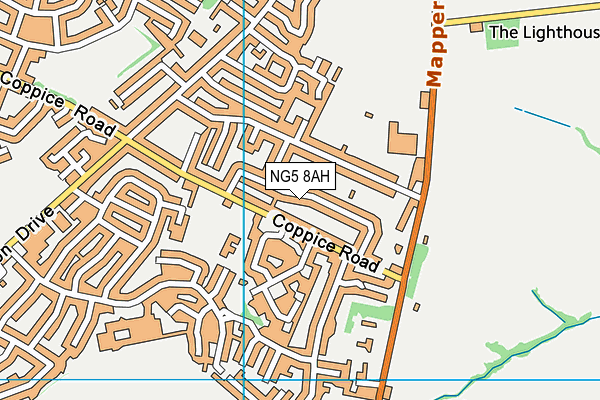 NG5 8AH map - OS VectorMap District (Ordnance Survey) NG5 8AH map - OS VectorMap District (Ordnance Survey)