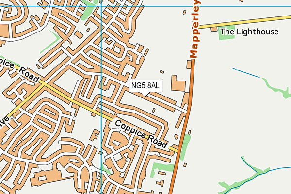 NG5 8AL map - OS VectorMap District (Ordnance Survey) NG5 8AL map - OS VectorMap District (Ordnance Survey)
