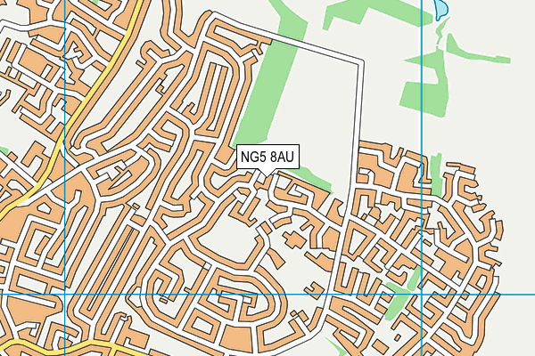 NG5 8AU map - OS VectorMap District (Ordnance Survey) NG5 8AU map - OS VectorMap District (Ordnance Survey)