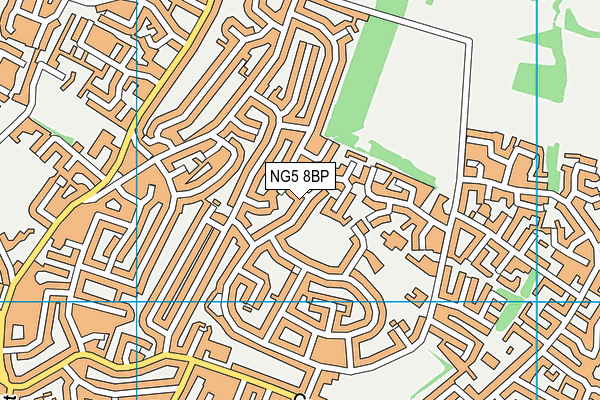 NG5 8BP map - OS VectorMap District (Ordnance Survey) NG5 8BP map - OS VectorMap District (Ordnance Survey)