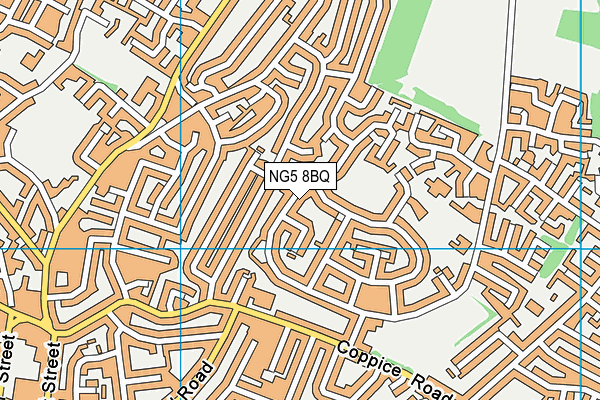 NG5 8BQ map - OS VectorMap District (Ordnance Survey) NG5 8BQ map - OS VectorMap District (Ordnance Survey)