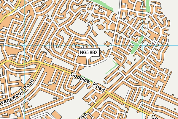 NG5 8BX map - OS VectorMap District (Ordnance Survey) NG5 8BX map - OS VectorMap District (Ordnance Survey)